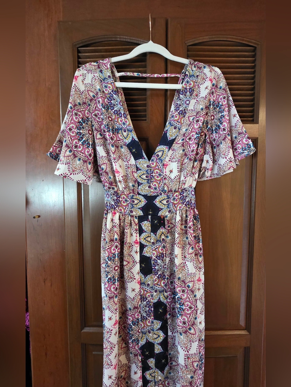 Altar'd State Boho Spring Summer Colorful Maxi Dress size Med - Picture 4 of 10